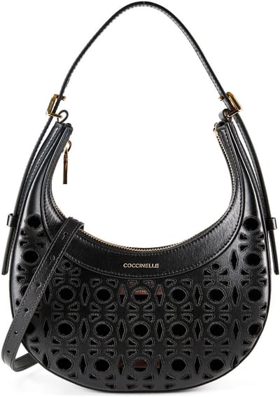 Coccinelle Whisper Schoudertas Leder 23 cm - Dames - noir