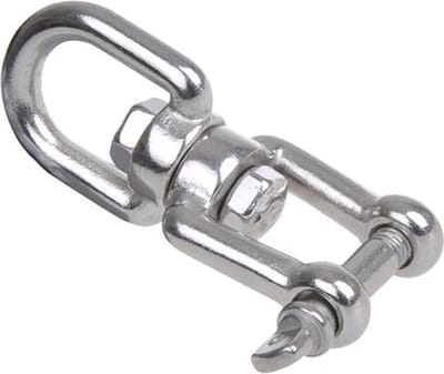 rvs wervel oog-gaffel - draairotol - swivel - draaioog - wartel