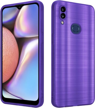 Cadorabo Hoesje geschikt voor Samsung Galaxy A10s / M01s in Brushed Paars - Beschermhoes Case Cover van flexibel TPU silicone in Brushed design