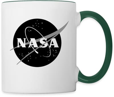 NASA zwart-wit klassiek logo Mok Tweekleurig