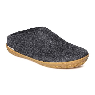 Glerups Slipper met rubber zool-Zwart-43