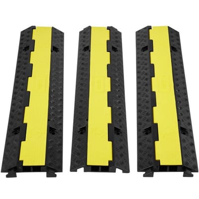 VEVOR Kabel Bescherming 3st Kabelgoot 2-kanaals slangenbrug kabelbrug oploopbeveiliging 98x24x4,5cm