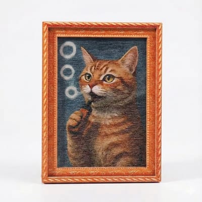 Koelkast magneten – rechthoekige koelkast magneet met afbeelding van oranje kat – houten look frame print – decoratieve whiteboard magneet voor koelkast of metalen oppervlak – unisex