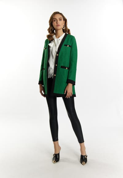 Faina Bouclé blazer Dames groente