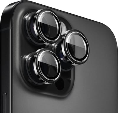 iPhone 16 Pro / 16 Pro Max Camera Lens Screen Protector Zwart - Screenprotector - Camera Protector iPhone 16 Pro