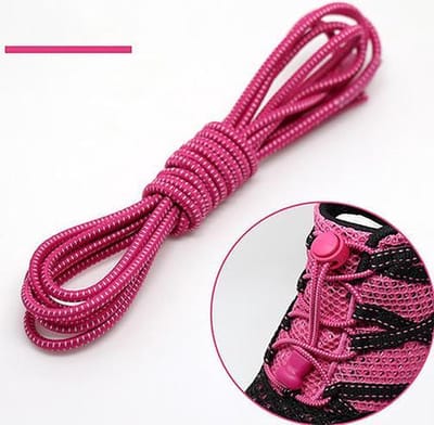 Lock veters | Ronde Elastische Schoenveters - Elastische veters - Hardlopen | Schoenveters | Laces | Roze