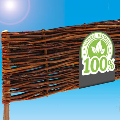 urfence 10 St. Wilgen Tuinafboording - 100x30 Schuttingpaneel - Houten Borderafscheiding - Border voor Bloemperken - Graskantafscheiding Wilg - Plantenborder Wilgenhout