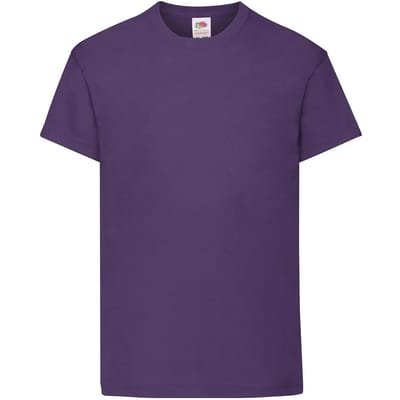 Fruit of the Loom T-shirt Kinderen maat 104 (3-4) 100% Katoen 5 stuks (Paars)