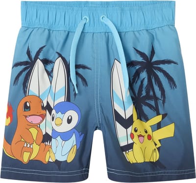 NAME IT NMMMCCOY POKEMON LONG SWIMSHORTS SKY Jongens Zwemkleding - Bluefish