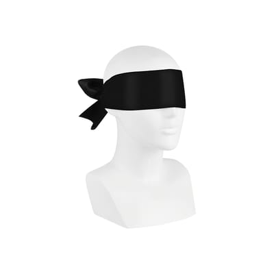 EIS, blinddoek, voor bondagespellen, gemaakt van satijn, zwart