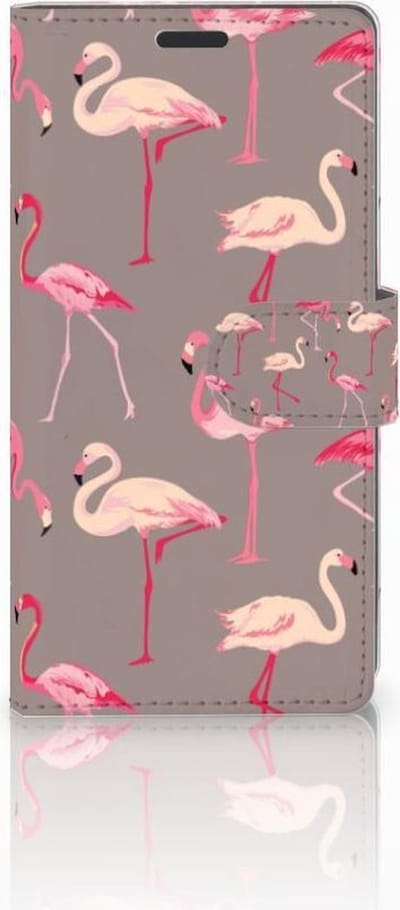 Book Case voor Sony Xperia Z3 Telefoonhoesje met Pasjes Flamingo