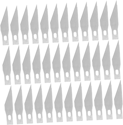 Gravuremesjes Precisie - Snijbladen Hobby - Modelbouw DIY - Duurzaam Staal - 3.85 x 0.58 cm - Zilver
