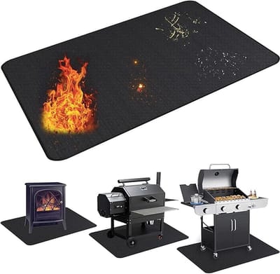 BBQ Mat - 40x60 cm - BBQ Accesoires - Grill Mat Hittebestendig - Herbruikbaar - Geschikt voor Terrassen en Patio's - Zwart