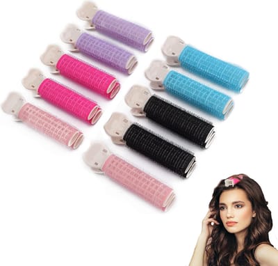 Volume Clips - 10 Stuks - Haarklemmen - Haarrollers - Heatless Curls - Krullen Zonder Hitte - Kleefrollers - Bevestigingsklem - Rollers - Krullers - Zelfklevend - Heatless Curls - Volume Clips - Voor Alle Haartypes - Geen Schade Aan Het Haar