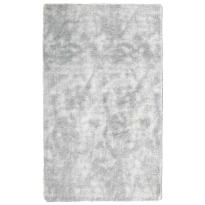 vidaXL - Hoogpolig - vloerkleed - NAVARRA - 60x100 - cm - polyester - zilvergrijs