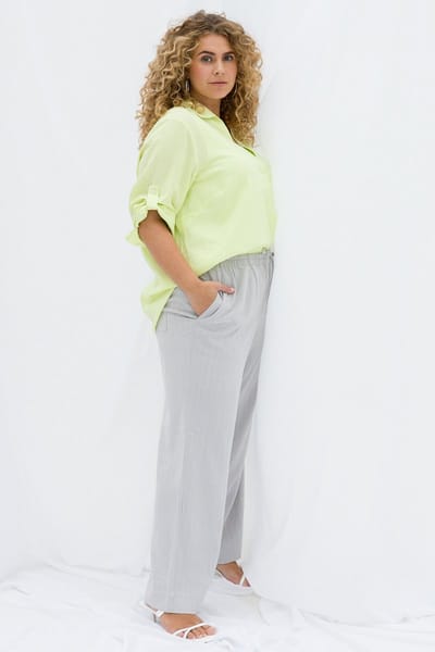 YESTA Uma Bottoms - Soft Grey/White - maat X-0(44)