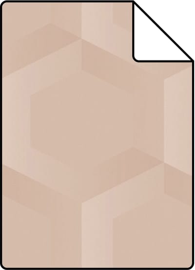 Proefstaal Origin Wallcoverings behang 3d hexagon motief licht roze - 26,5 x 21 cm - 348020-S