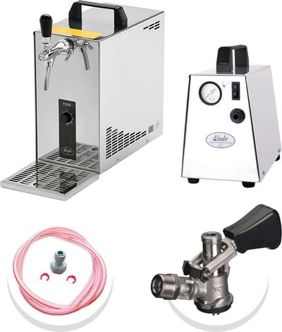Complete Set, Tapsysteem, Biertap, PYGMY 25, 1-kraans, droogkoeler, 35 liter/uur biertap, - Biertap, Beertender, Thuistap, Bierkoeler, Green Line, Type A