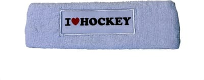 Hingly I love hockey hoofdband / zweetband wit