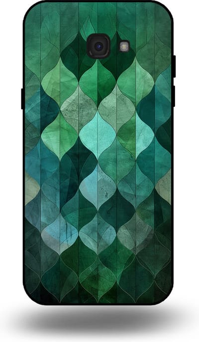 Smartphonica Telefoonhoesje geschikt voor Samsung Galaxy A7 2017 met groene bladeren opdruk - TPU backcover case green leaf design - Groen geschikt voor Samsung Galaxy A7 2017