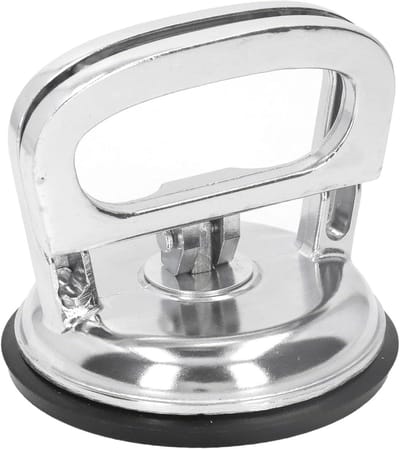 Glazen Zuigbeker Lifter - Vacuüm Glasplaat Lifter - Tegels Verplaatsen - 80kg Verticale Zuigkracht - 118 mm Diameter - Zilver Zwart