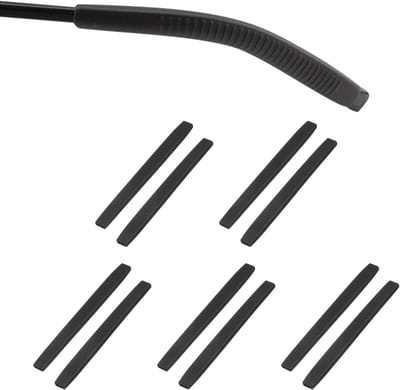 Bril Tempels - Oogglas Vervanging - Comfortabel Dragen - Antislip Siliconen - 5 x 2.5 mm - Zwart
