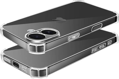 Mayaxess, Schokbestendig hoesje Geschikt voor Apple iPhone 16 met versterkte hoeken, Transparant