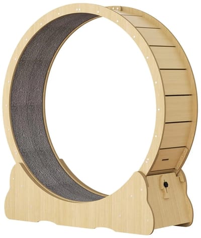 BlueTime - Loopwiel Kat - Katten Loopwiel - Nu inclusief kattenrugzak! - Looprad Kat - Kattenspeelgoed - Katten Speelgoed - Krabpaal - Katten Wiel - Katten