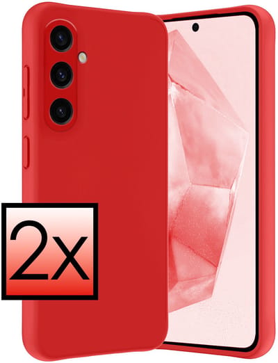 Hoesje - 2 Stuks - Geschikt voor Samsung Galaxy A36 - Sterk & Shockproof - Case Siliconen - Back Cover - Telefoon Hoes - Rood