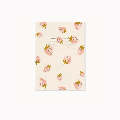 Dotted Notitieboek A5 Strawberries - All The Ways To Say - Aardbeien Notitieboek