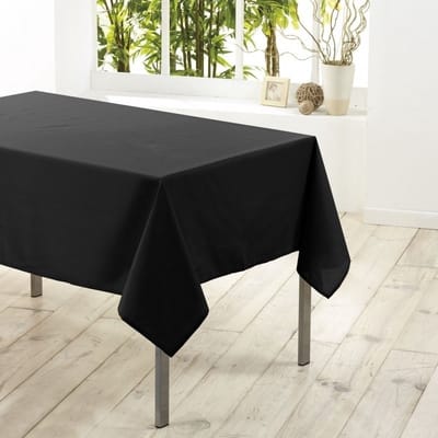 Wicotex Tafelkleed - zwart - 140 x 240 cm - polyester stof - rechthoekig - binnen - tafellaken
