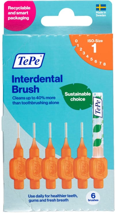 TePe interdentale Ragers original 0,45 mm Oranje - 3 x 6 stuks - Voordeelverpakking