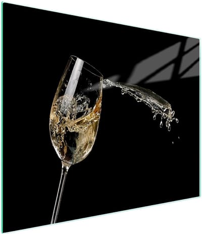TMK ArtDeko - Glazen Snijplank - 52x30 cm - Wijnmotief - 4mm Gehard Glas