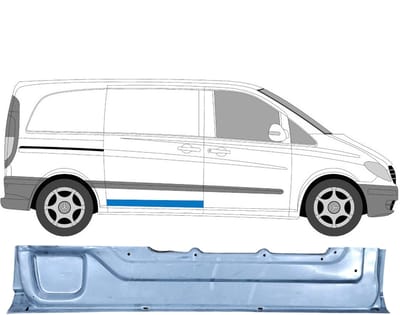 Schuifdeur reparatiepaneel binnen voor Mercedes Vito W639 2003-2014 / Rechts