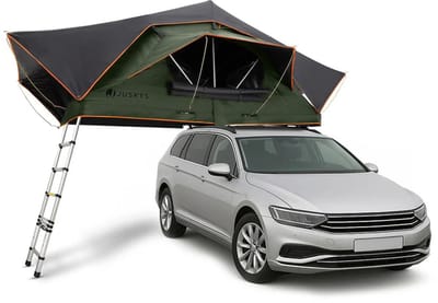 Daktent Lago - 2-personen - Incl. Matras - Zwart / Olijfgroen - 140x240 cm
