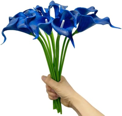 Kunstmatige calla lelie bloemen set van 12, 33 cm enkele hoofden, perfect voor bruidsboeketten, binnen- en buitendecoratie, en groene plantenarrangementen
