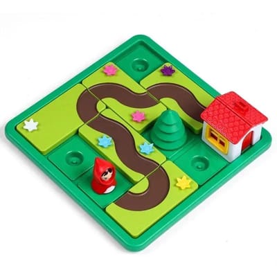 Montessori De Drie Kleine Biggetjes Slimme Verstopspel Bordspellen met Oplossingsvaardigheid Puzzel Logica Kinderen Begeleidend Speelgoed W13105WW-