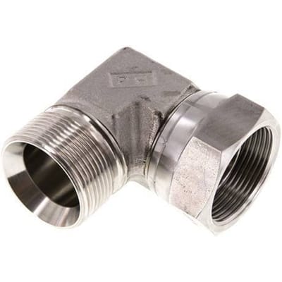 G 1 1/2'' M/F RVS L-Fitting 90graden 125 Bar - Hydrauliek - FL2E-MF-S-112G-I