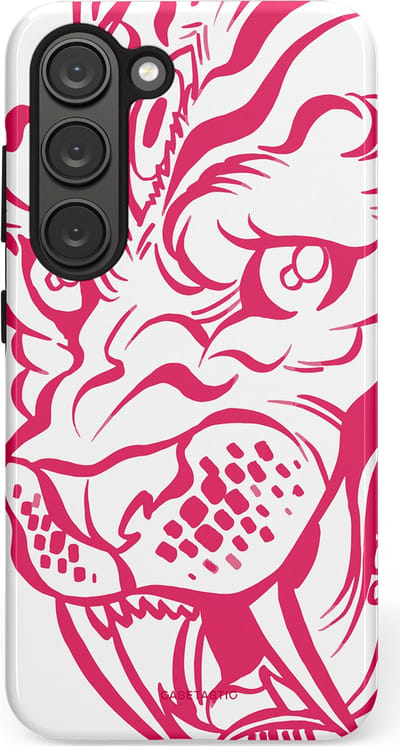 Casetastic Hoesje Geschikt voor Samsung S23 - Stijlvolle Beschermende Duo-layer Case - Scherpe Strepen