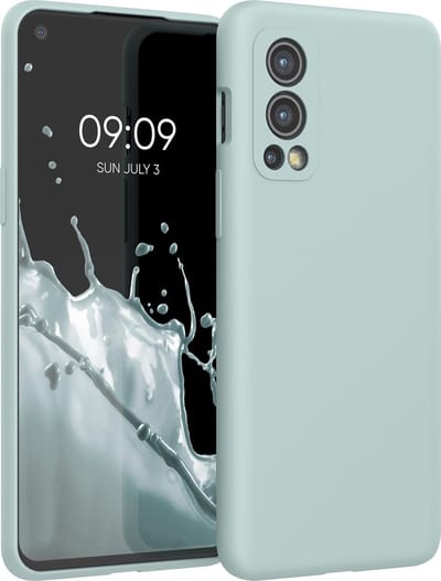 kwmobile telefoonhoesje geschikt voor OnePlus Nord 2 5G - Hoesje met siliconen coating - Smartphone case in cool mint