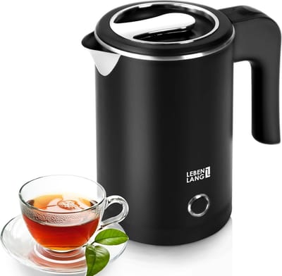 Draagbare Elektrische Waterkoker 0,5L - Roestvrij Staal Kettle voor Camping en Reizen - 600W BPA-vrij Mini Waterkoker