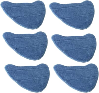 Microvezel Pads - Stoomreiniger Mops - Vloeren Reinigen - Wasbaar in machine - 6 Stuks - Grijs