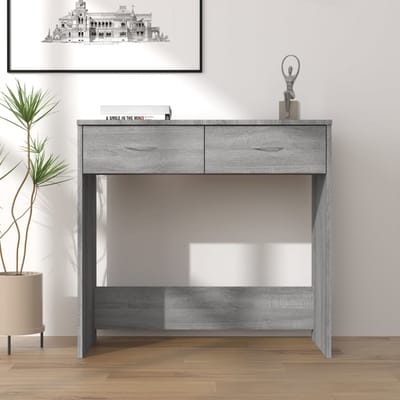 vidaXL - Bureau - 80x40x75 - cm - bewerkt - hout - grijs - sonoma - eikenkleurig