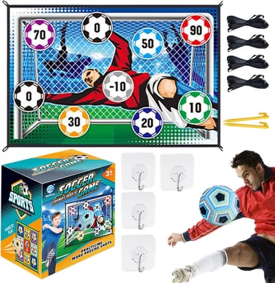 Voetbalspelset Kinderen - Klein Voetbaldoel - Binnen en Buiten Spelen - Realistisch Ontwerp - 16.7 x 16.7 x 0.3 cm