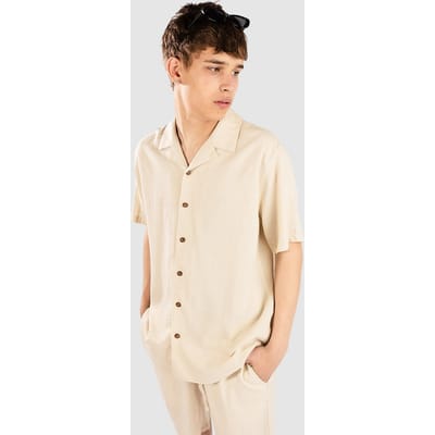 Anerkjendt Akleo Cot-linnen-vis S/s Shirt Heren - Vrijetijds blouse - Beige - Maat M