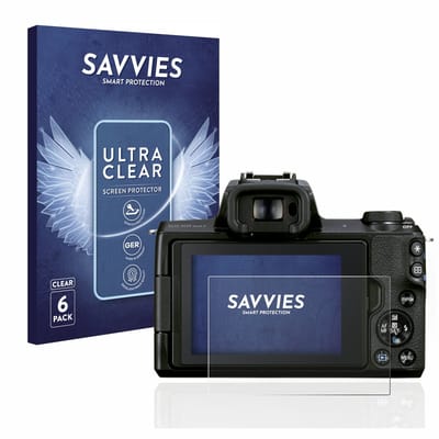 Savvies - Screenprotector voor Canon EOS M50 Mark II - Folie Beschermfolie transparant 6 Stuks