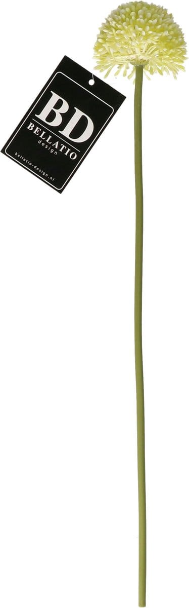 Bellatio Design Sierui Globemaster kunstbloem - losse steel - creme wit - 44 cm - Natuurlijke uitstraling