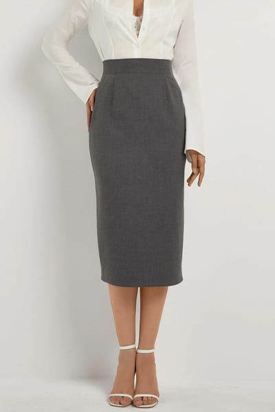 Hoge Taille Midi Rok