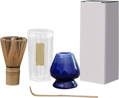 Nivard Matcha Set - Starterkit - Klopper - Matcha Thee Set - Matcha Whisk - 3 stuk - Blauw