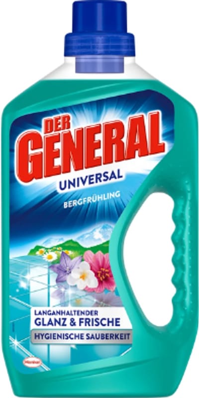 Der General Allesreiniger Bergfrühling | 1x 750 ml - Voor een streeploze glans - Universeel Schoonmaakmiddel